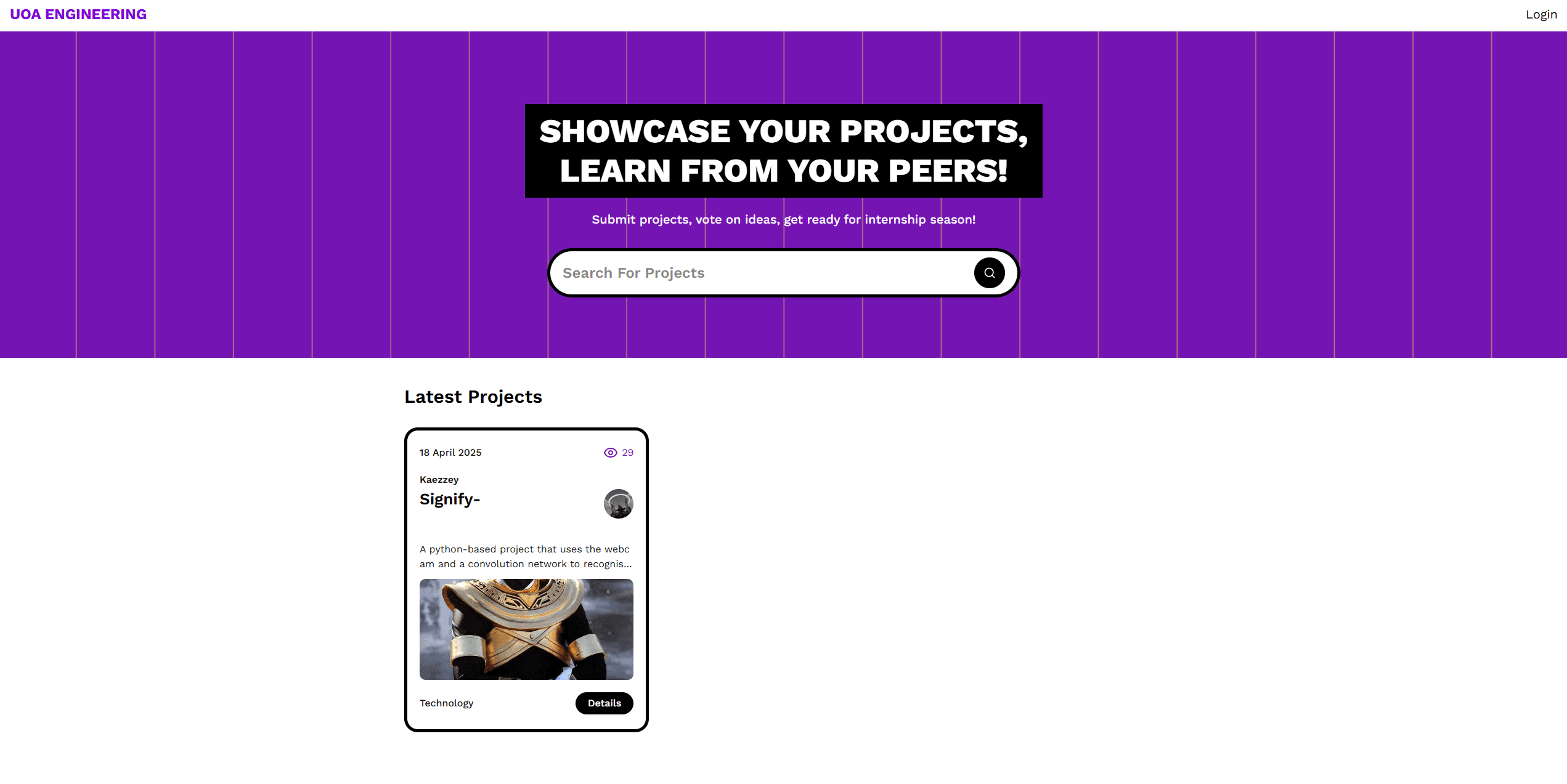 UoA Project Showcase preview 1